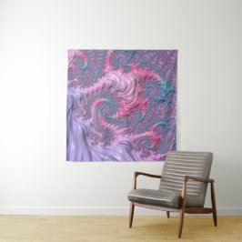 ボホカラフルヒッパイグルーヴィパステルトリップ（幻覚体験）のようなフラクタル タペストリー