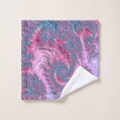 ボホカラフルヒッパイグルーヴィパステルトリップ(幻覚体験)のようなフラクタル バスタオルセット (ウォッシュタオル)