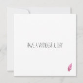 ボホカラフルフェザーハッピーバースデー カード (裏面)