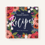 ボホカラフルフラワーズレシピ ノートブック (正面)