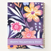 ボホカラフルフローラバレンタイン10代の贈り物 ノートブック (裏面)