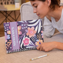 ボホカラフルフローラバレンタイン10代の贈り物 ノートブック