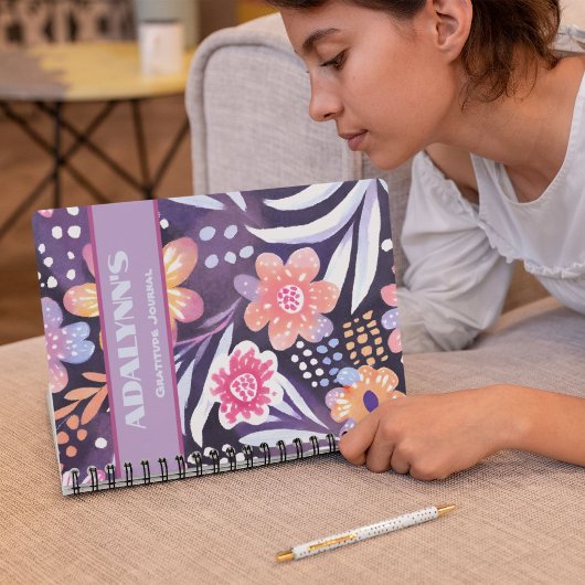 ボホカラフルフローラバレンタイン10代の贈り物 ノートブック