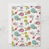 ボホカラフルフローラメキシカンフィエスタ誕生日 招待状 (裏面)