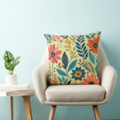 ボホカラフルフローラ クッション (椅子)