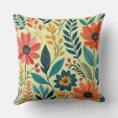 ボホカラフルフローラ クッション (裏面)