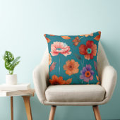 ボホカラフルフローラ クッション (椅子)