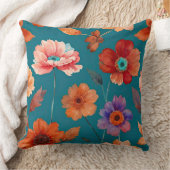 ボホカラフルフローラ クッション (ブランケット)