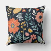 ボホカラフルフローラ クッション (裏面)