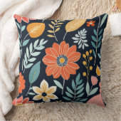 ボホカラフルフローラ クッション (ブランケット)
