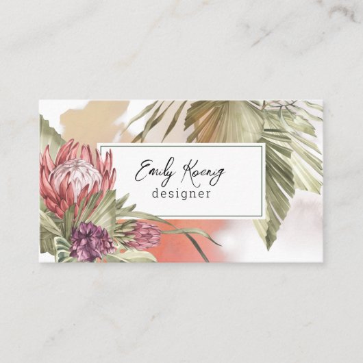 ボホカラフルフローラ 名刺 (正面)