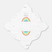 ボホカラフルレインボーストライプと誕生日パーティー フェイバーボックス (折り畳みなし)