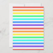 ボホカラフルレインボーストライプと誕生日パーティー 招待状 (裏面)