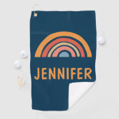 ボホカラフルレインボーデザイン ゴルフタオル (インサイチュ)