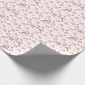 ボホカラフルレインボーパターン誕生日名 ラッピングペーパー (角)