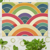 ボホカラフルレインボー キッチンタオル (折り畳み)