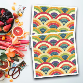 ボホカラフルレインボー スタンダードカクテルナプキン