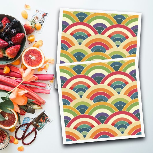 ボホカラフルレインボー スタンダードカクテルナプキン