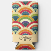 ボホカラフルレインボー スリム缶クーラー (正面)