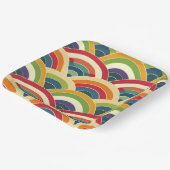 ボホカラフルレインボー ペーパープレート (傾斜あり)