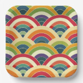 ボホカラフルレインボー ペーパープレート (正面)