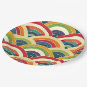 ボホカラフルレインボー ペーパープレート (アングル)