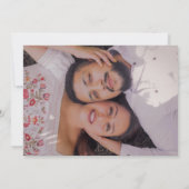 ボホカラフルワイルドフラワーの日付を結婚保存 セーブザデート (裏面)