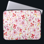 ボホカラフルワイルドフラワーウォーター色 ラップトップスリーブ<br><div class="desc">明るく幸せな水の色の野花葉と、激しく絵画成長し過ぎた庭の。庭師、自然愛好家、快適に最適。</div>