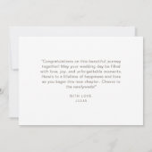 ボホカラフルワイルドフラワーテーマハッピーウェディングデー カード (裏面)