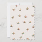 ボホカラフルワイルドフラワーバタフライ1st誕生日 招待状 (裏面)