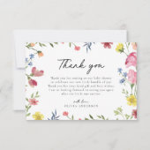 ボホカラフルワイルドフラワー童話ベイビーシャワー サンキューカード (正面)