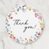 ボホカラフルワイルドフラワー童話ベイビーシャワー フェイバータグ (裏面)