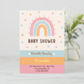 ボホカラフルー虹の誕生日の招待状 招待状 (スタンド正面)