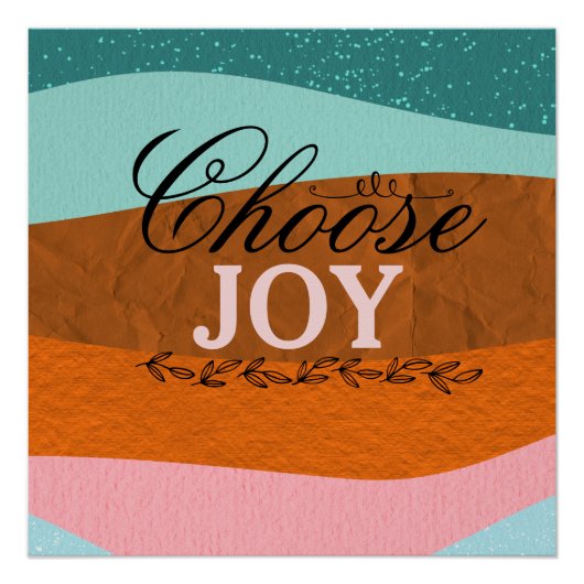 ボホカラフル感動的引用文光沢壁位置 ポスター (正面)