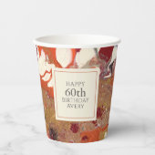 ボホカラフル抽象芸術60th誕生日パーティー 紙コップ (正面)