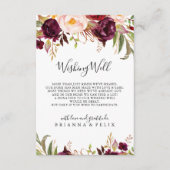 ボホカラフル素朴フローラ結婚の願い井戸 エンクロージャーカード (正面)