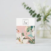 ボホカラフル絵を描ジュエリー空白のロゴ 名刺 (スタンド正面)