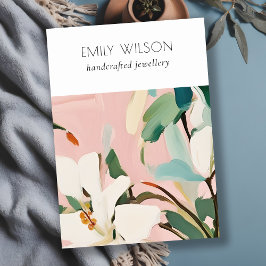 ボホカラフル絵を描フローラ空白のジュエリー 名刺