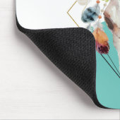 ボホカラフル花ジオメトリックブルスカル マウスパッド (コーナー)