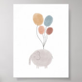 ボホカラーゾウプリント ポスター (正面)