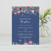 ボホカラー数々のワイルドフラワーウェディングレセプション 招待状 (スタンド正面)