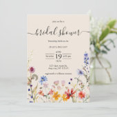 ボホカラー野花のブライダルシャワー招待 招待状 (スタンド正面)