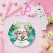 ボホカルムオッター誕生日 ペーパープレート (パーティー)