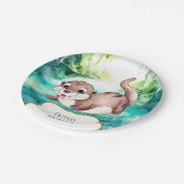 ボホカルムオッター誕生日 ペーパープレート (アングル)