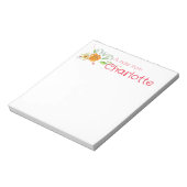 ボホカントリーのワイルドフラワー水色 ノートパッド (回転)