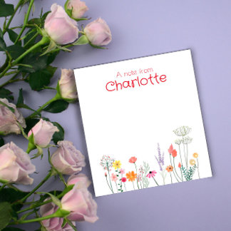 ボホカントリーフローラデイジー水彩 ノートパッド