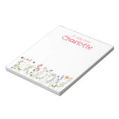 ボホカントリーヴィンテージ山花水色 ノートパッド (回転)