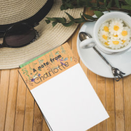 ボホカントリー山花水色イエロー 便箋