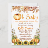 ボホカンプキンサンフラワーベビーシャワー招待状 招待状 (正面)