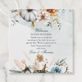 ボホカンプキンズと秋結婚野草 フェイバータグ